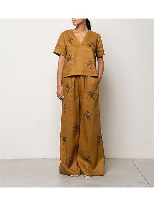 Pantaloni donna in lino con elastico KAOS | SPJNT002/2016